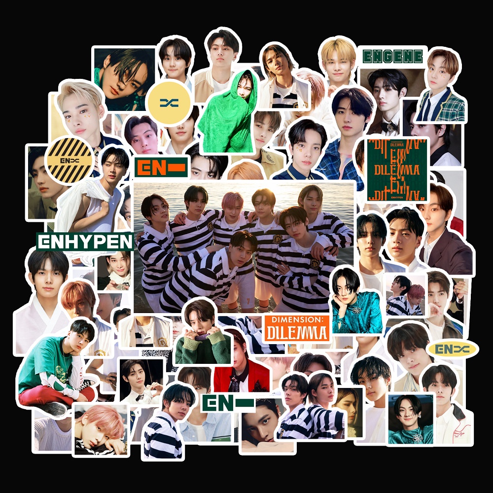 100pcs Stiker Kpop ENHYPEN DIMENSION DILEMMA DIY Untuk Jurnal / Scrapbook / Koper / Diary