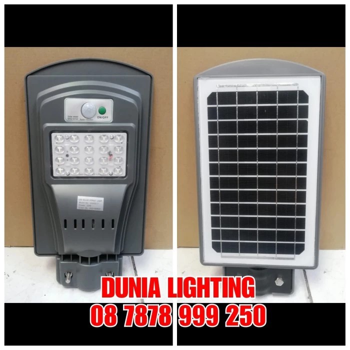 LAMPU JALAN LED TENAGA SURYA 20WATT PJU SOLAR CELL 20w 20 watt