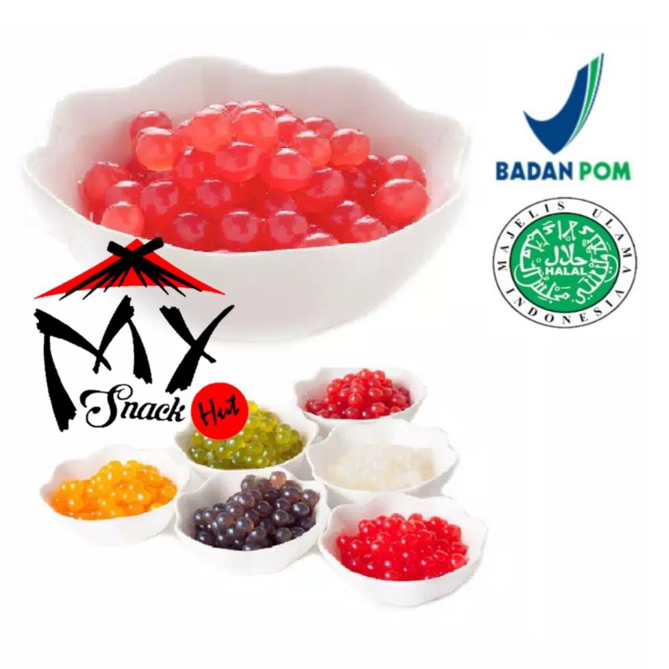 

2.2 FLASH SALE TAIWAN POPPING BOBA 250GR - BURSTING PEARL - TOPPING BABEL MINUMAN - POP BUBBLE MULUT