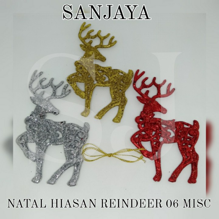 [1 Bks] Hiasan Aksesoris Gantungan Rusa Pohon Natal / Ornamen Natal / Dekorasi Pohon Natal / Natal Hiasan Reindeer 06 Misc