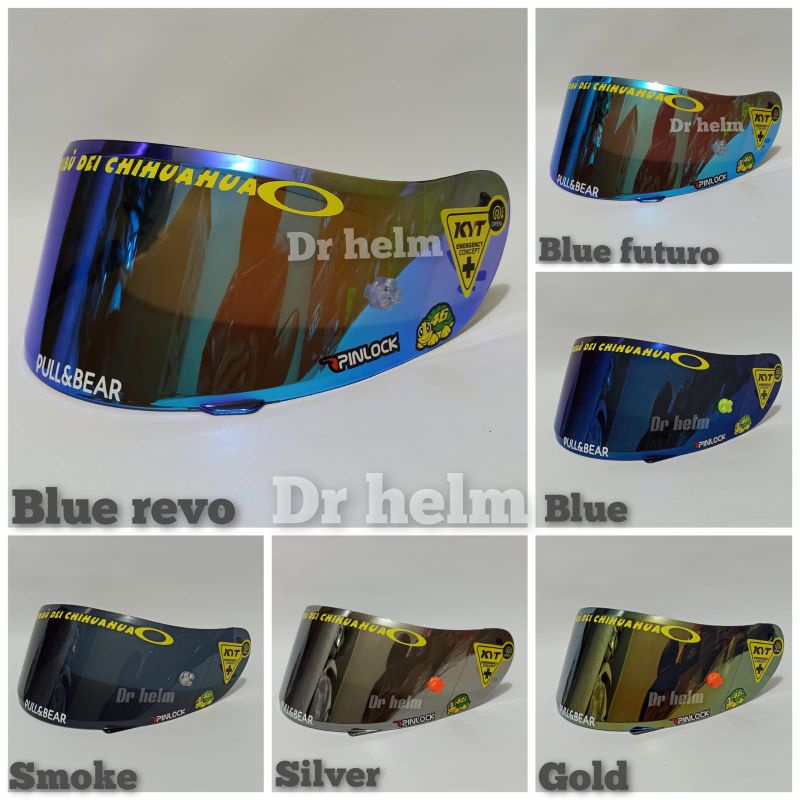 VISOR HELM KYT R10 KYT K2 RIDER RC SEVEN PAKET GANTENG FLAT IRIDIUM PNP