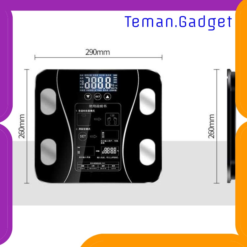 TG-FE330 TAFFWARE DIGIPOUNDS TIMBANGAN BADAN DIGITAL HEALTH SCALE 180KG SH-Y01