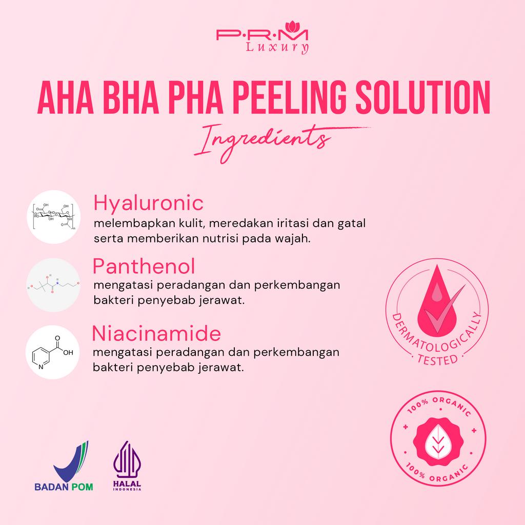 Serum AHA BHA PHA peeling solution/komedo/pori2 besar/bekas jerawat/acne/pore