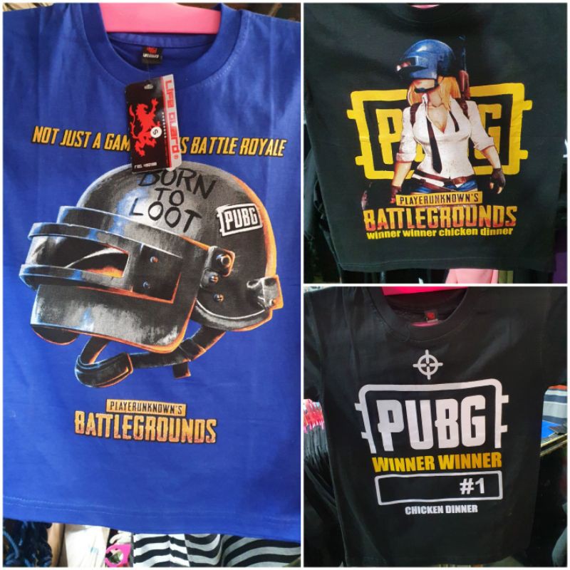 KAOS ANAK PUBG BATLLE GROUNDS CHIKEN DINNER