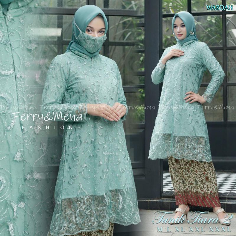 Setelan Tunik Tille Tiara 2 / Kebaya Tunik Solo / Kebaya Ld 130 / Set Tunik Busui