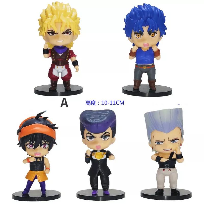 Figure Anime Jojo Bizzarre Adventure Higashikata Set 5 Miniatur pajangan Topper