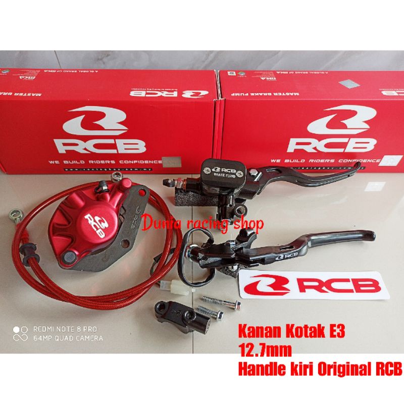 Paket Master rem Kanan Kiri RCB 1set Kaliper RCB Selang rem CBR Sonic Tiger Verza CS1 Blade Megapro Karisma Supra 125 Blade Revo Mio Jupiter mx