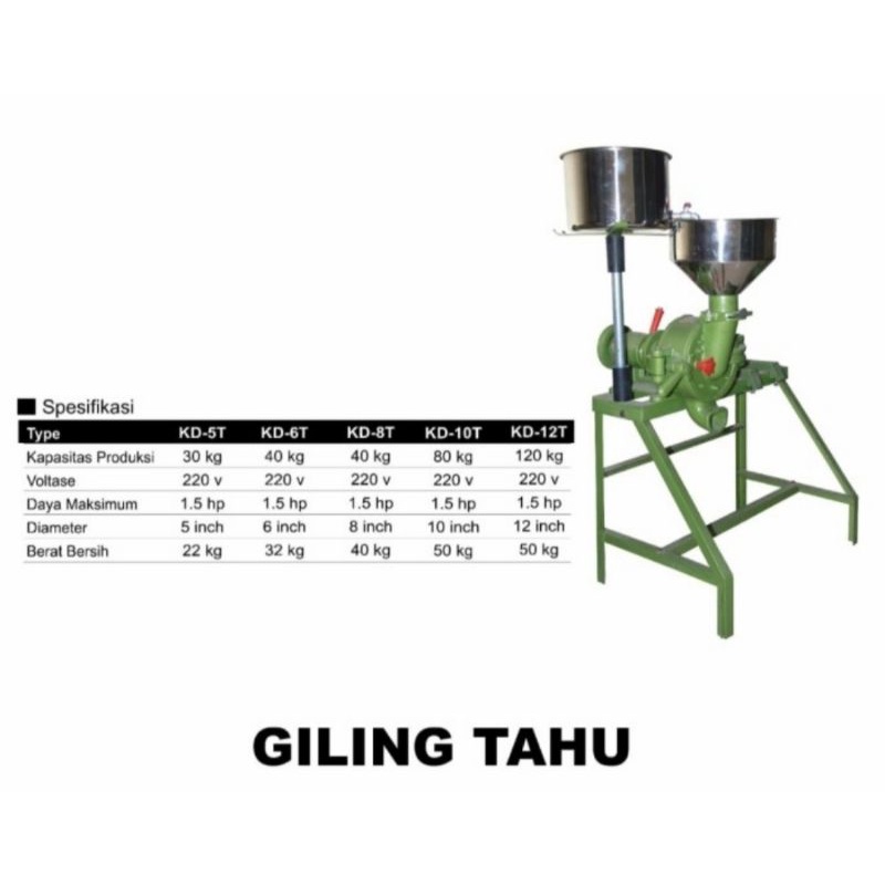 Alat Giling Tahu Kacang Kedelai Matsumoto