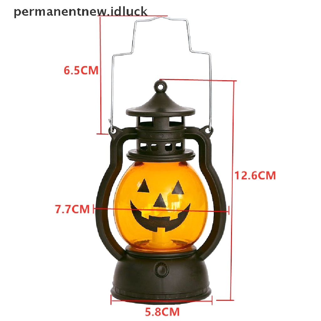 Lampu Minyak LED Bentuk Labu Hantu Lanter Untuk Dekorasi Pesta Halloween