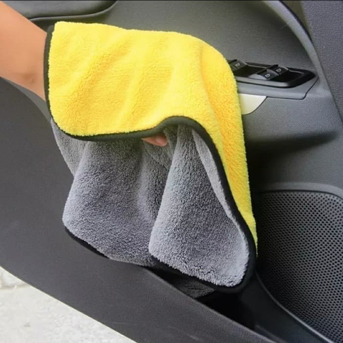 Kain Lap Microfiber 2 Sisi 30x30 Serbaguna Halus Mobil Dapur 0755