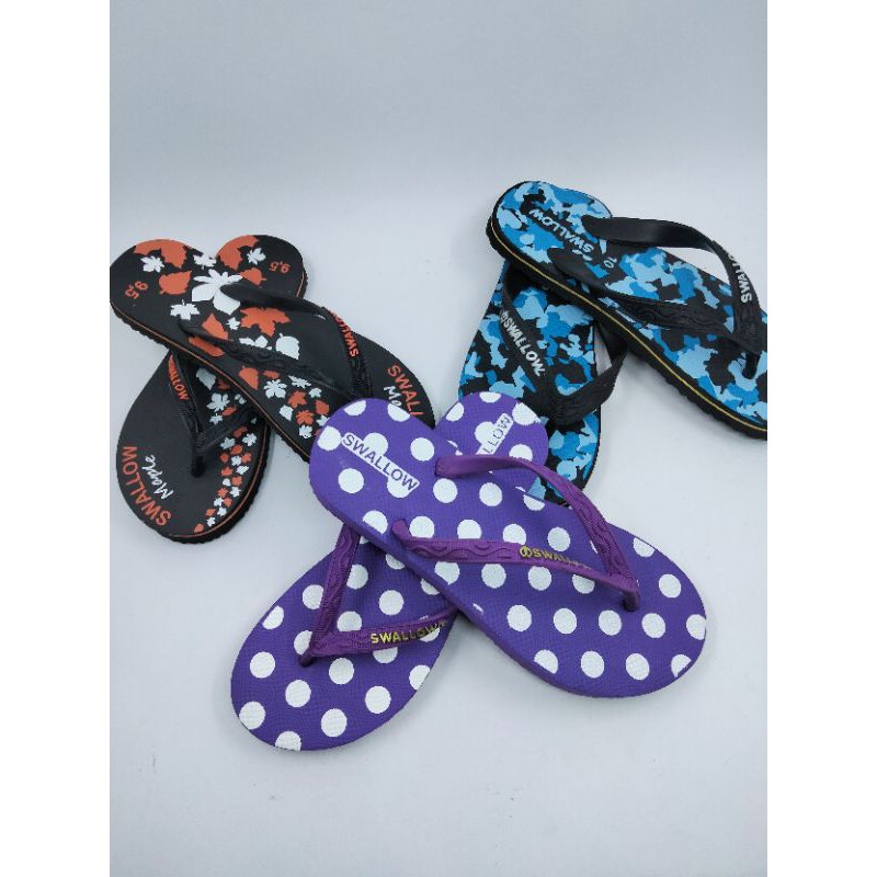 sandal jepit swallow motif