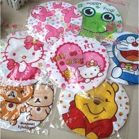 Shower Cap Karakter Penutup Kepala Anti Air Motif Kartun Shower cap