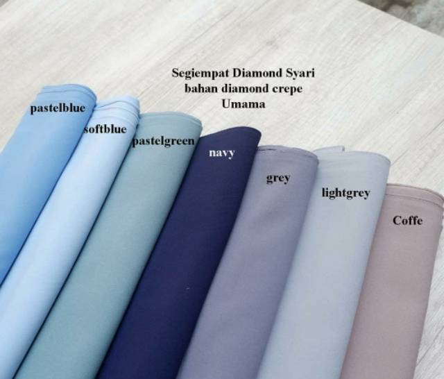 TERMURAH JILBAB SQUARE CREPE SYARI LC UMAMA/HIJAB SEGIEMPAT DIAMOND SYARI UMAMA (1KG MUAT 10PCS)