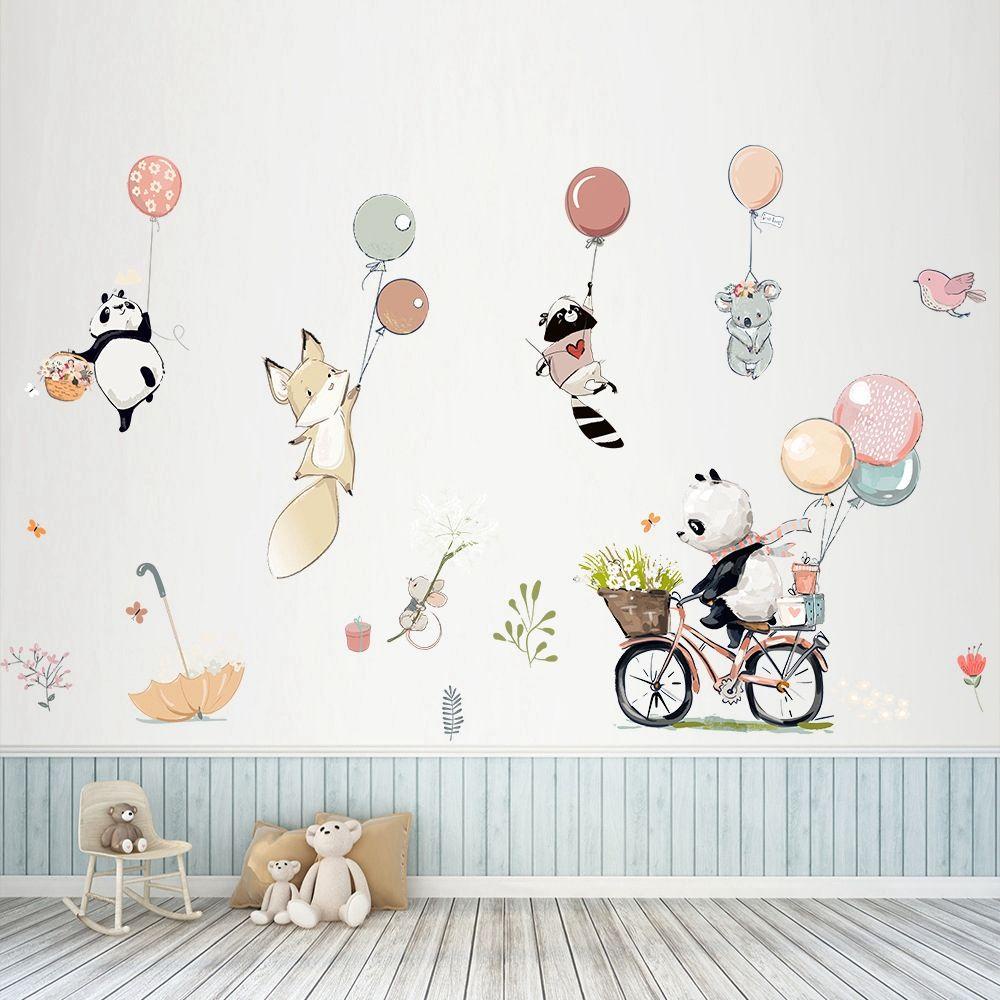 【 ELEGANT 】 Hewan Stiker Dinding Removable Perekat Diri Dekorasi Kamar Tidur Berwarna Tempel Dan Kupas Untuk Kamar Anak Wall Decals