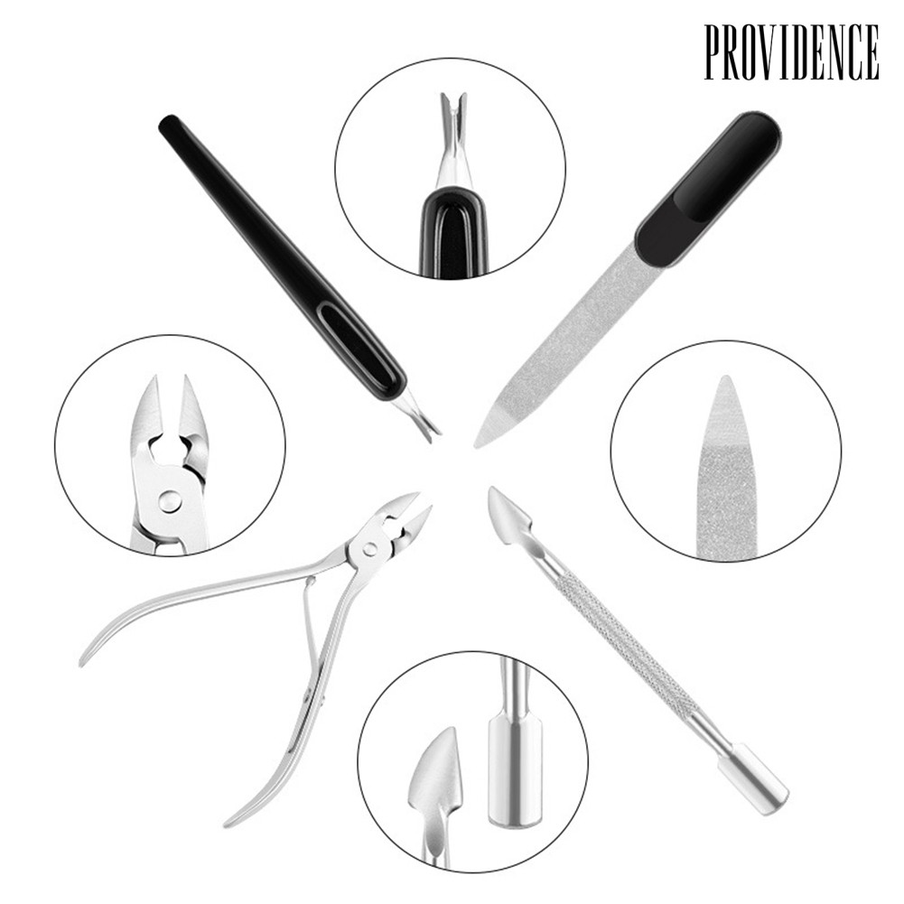 Providence 4 Pcs/Set Gunting Kuku/Kutikula Bahan Baja Untuk Manicure/Pedicure