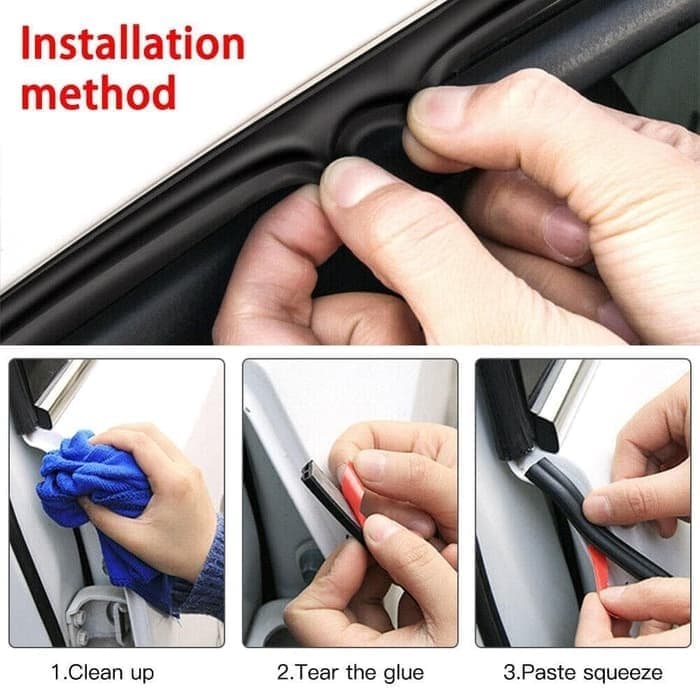 V2D054 Karet Peredam Suara Bising Pintu Kap Mesin Mobil Lem 3M Model B Gd2G01D