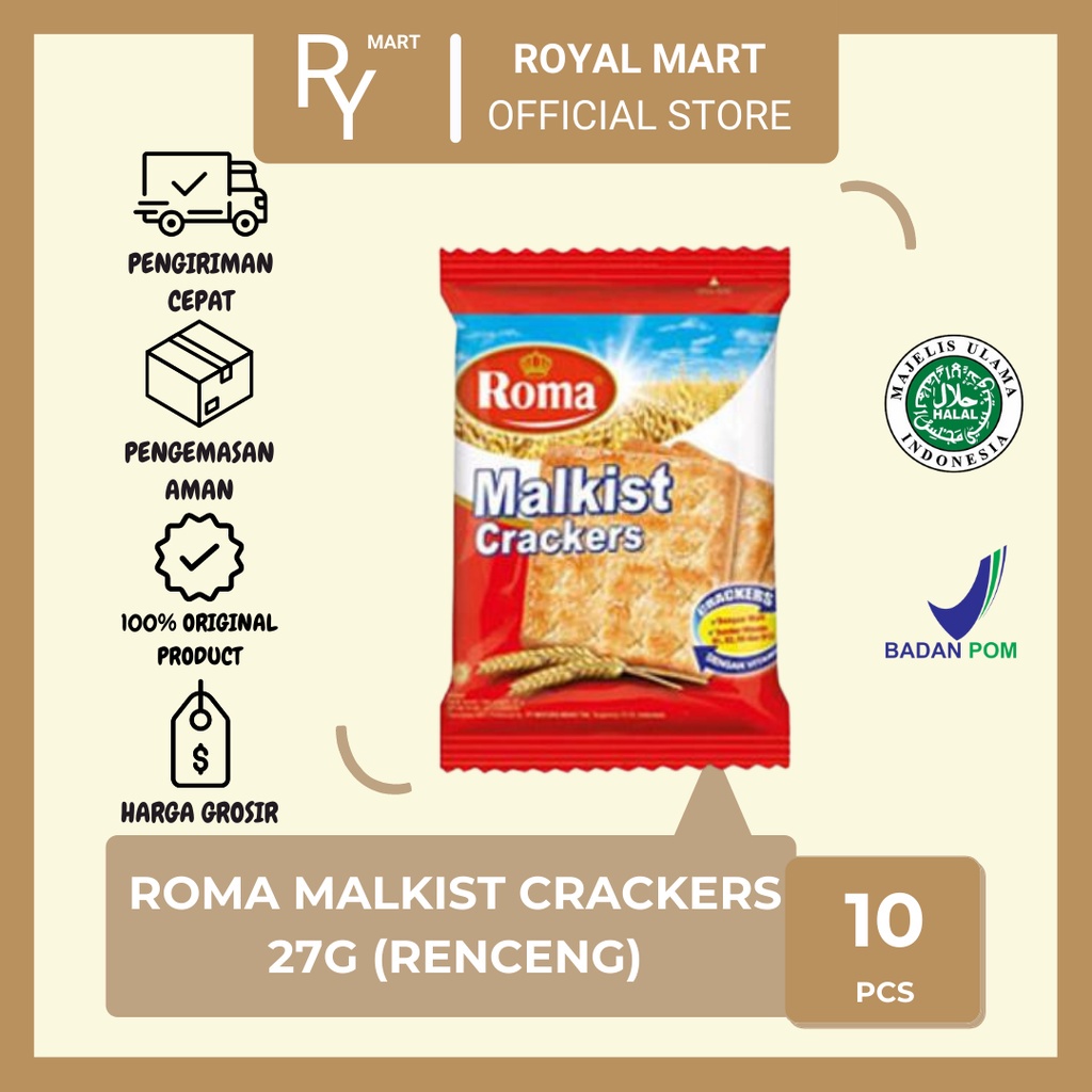 

Roma Malkist Crackers 27gr x 10 pcs