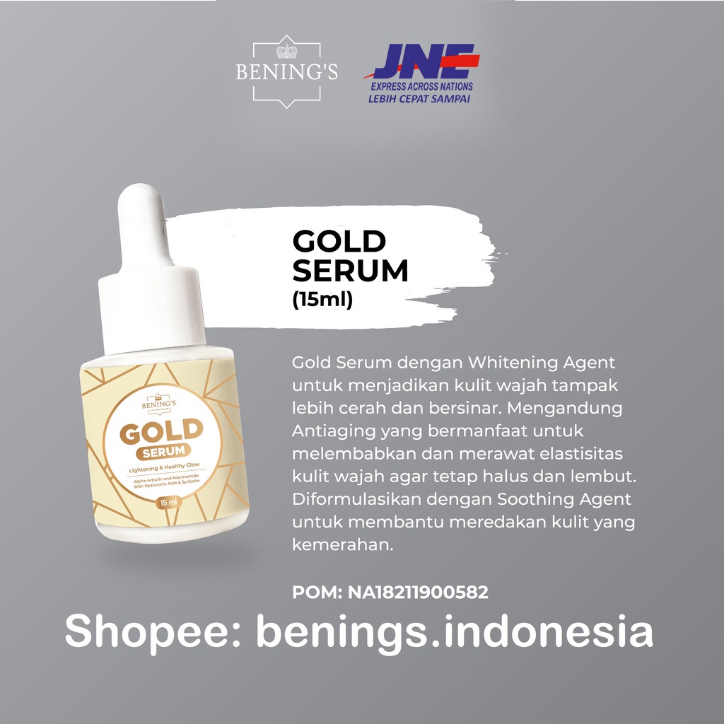 Gold Serum Benings Skincare by Dr Oky (Benings Clinic) Diamond Serum | Super Whitening Serum