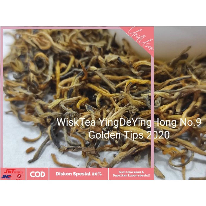 

⭐COD⭐ WiskTea Premium YingDeYingHong No.9 Golden Tips 2020 Red Tea, 50gr