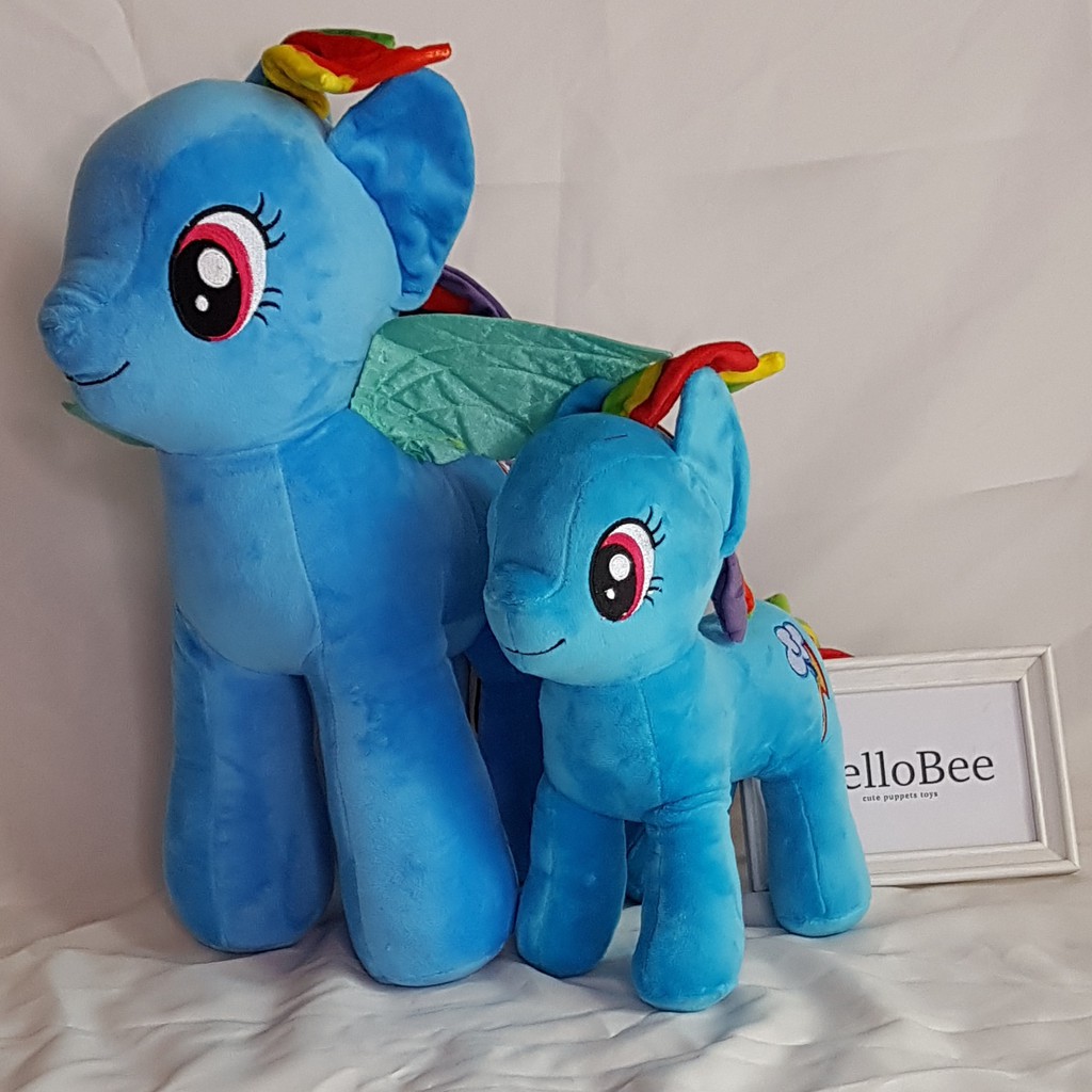 Boneka kuda little Pony Rainbow Dash (Biru / Blue)