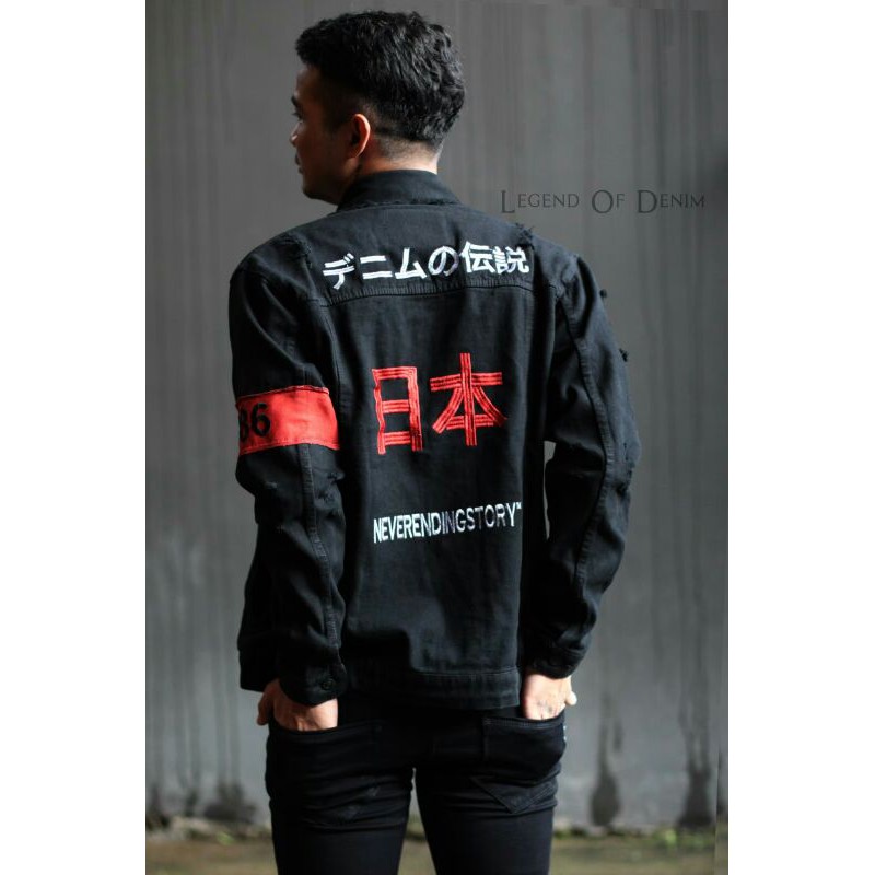 JAKET JEANS ROBEK ROCK N ROLL PAKAIAN PRIA KEKINIAN OUTERWEAR LAKI LAKI TERKINI