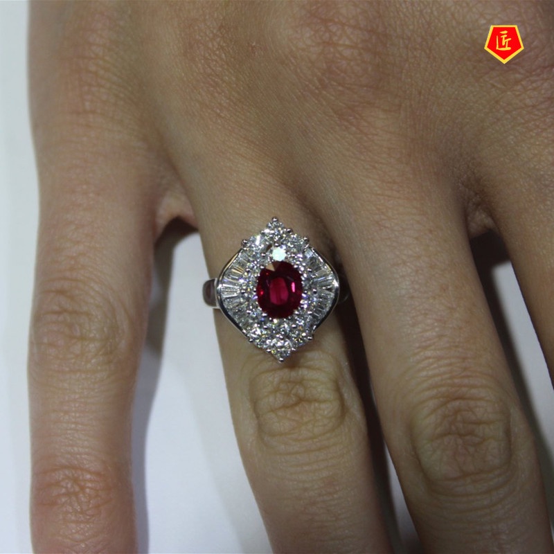 [Ready Stock]Fashionable Temperament Ruby Ring