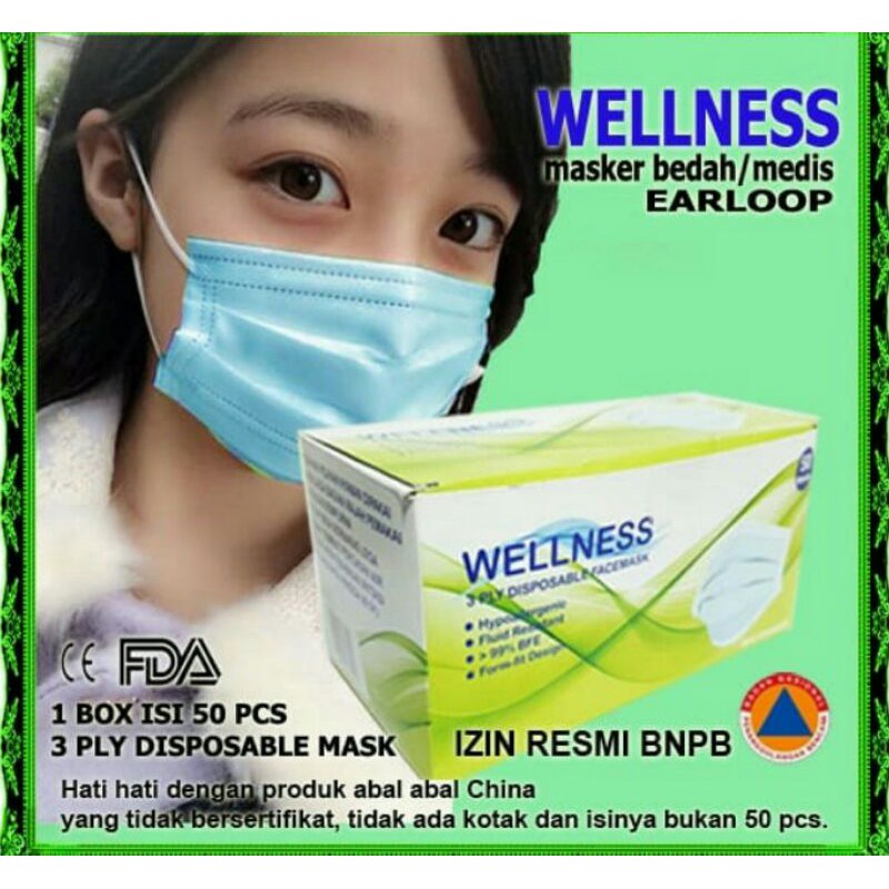 Masker Medis Wellness 3ply
