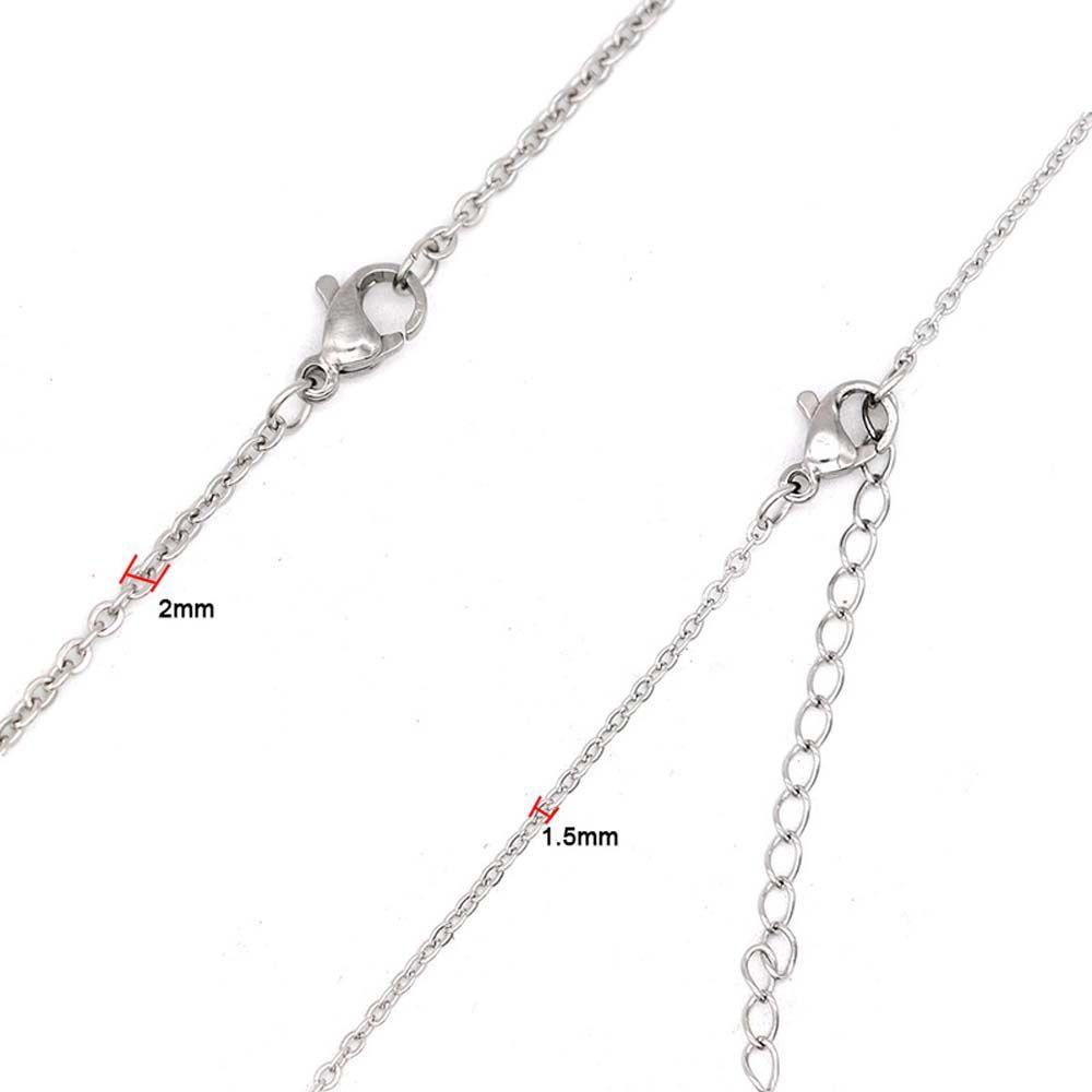 Mxbeauty 10pcs / lot Kalung Rantai Bahan Stainless Steel Warna Emas / Silver Dengan Gesper Lobster