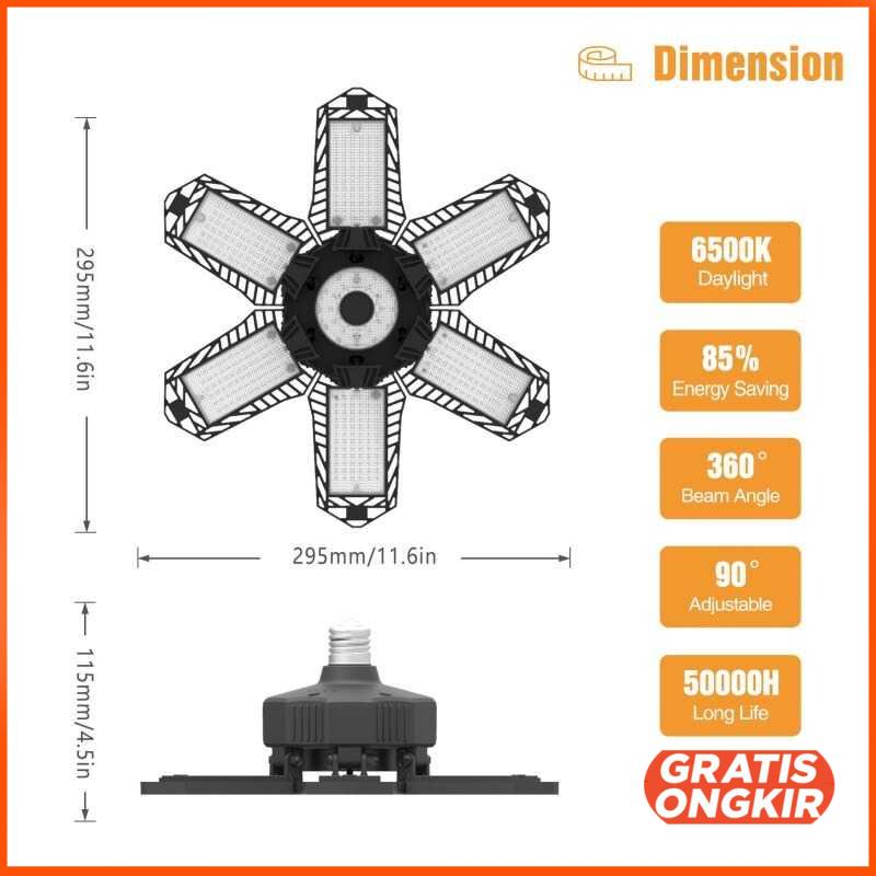 Lampu Garasi Leaf Workshop Lighting Soket E26 150W OBT031