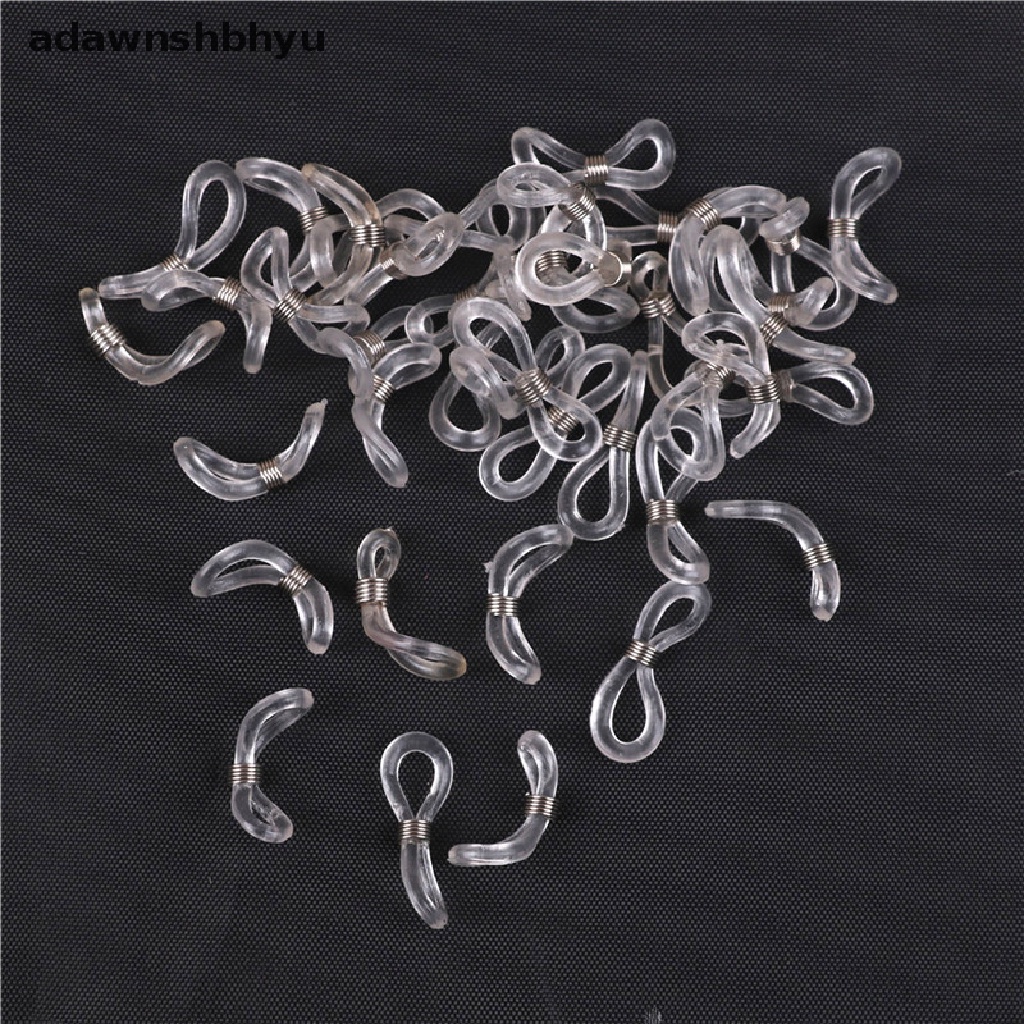 [adawnshbhyu] 40pcs Rantai Strap Holders Karet Ujung Loop Bening Kacamata Mata Perlengkapan Tontonan