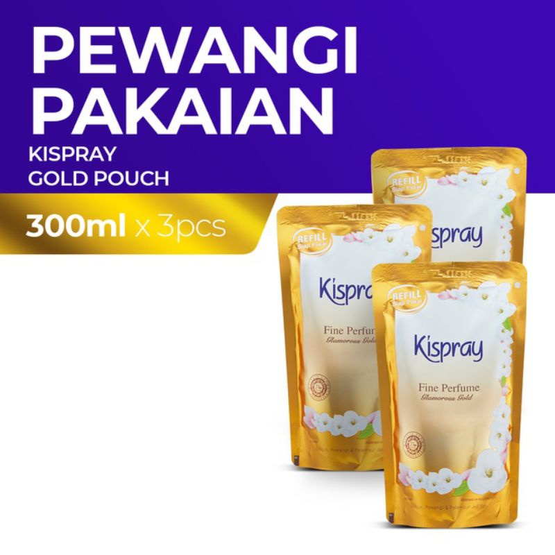 (3 pcs) KISPRAY refil gold 300mli