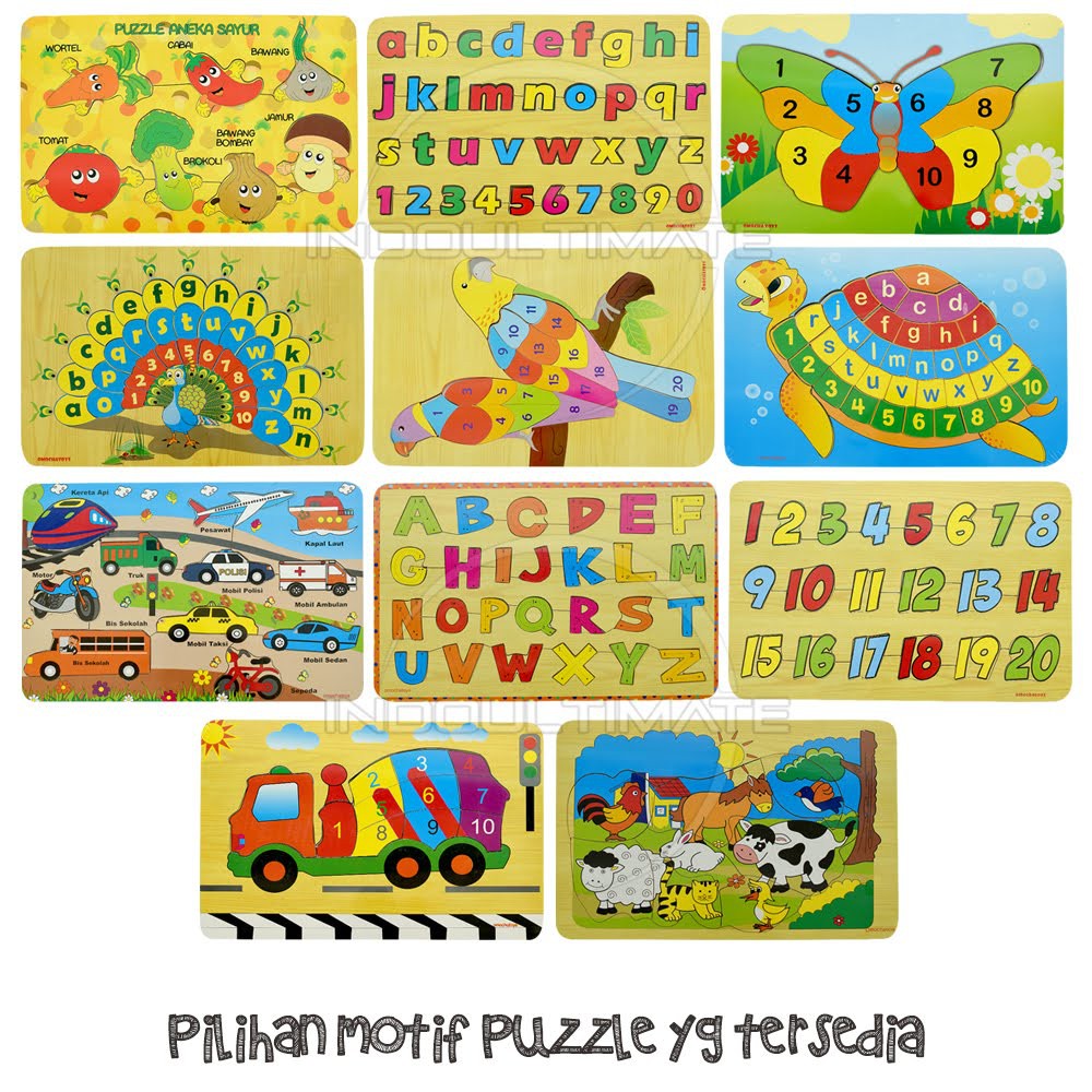 Mainan edukasi Puzzle Besar kayu anak SNI Alphabet huruf TO-A13 Mainan anak bayi laki laki perempuan