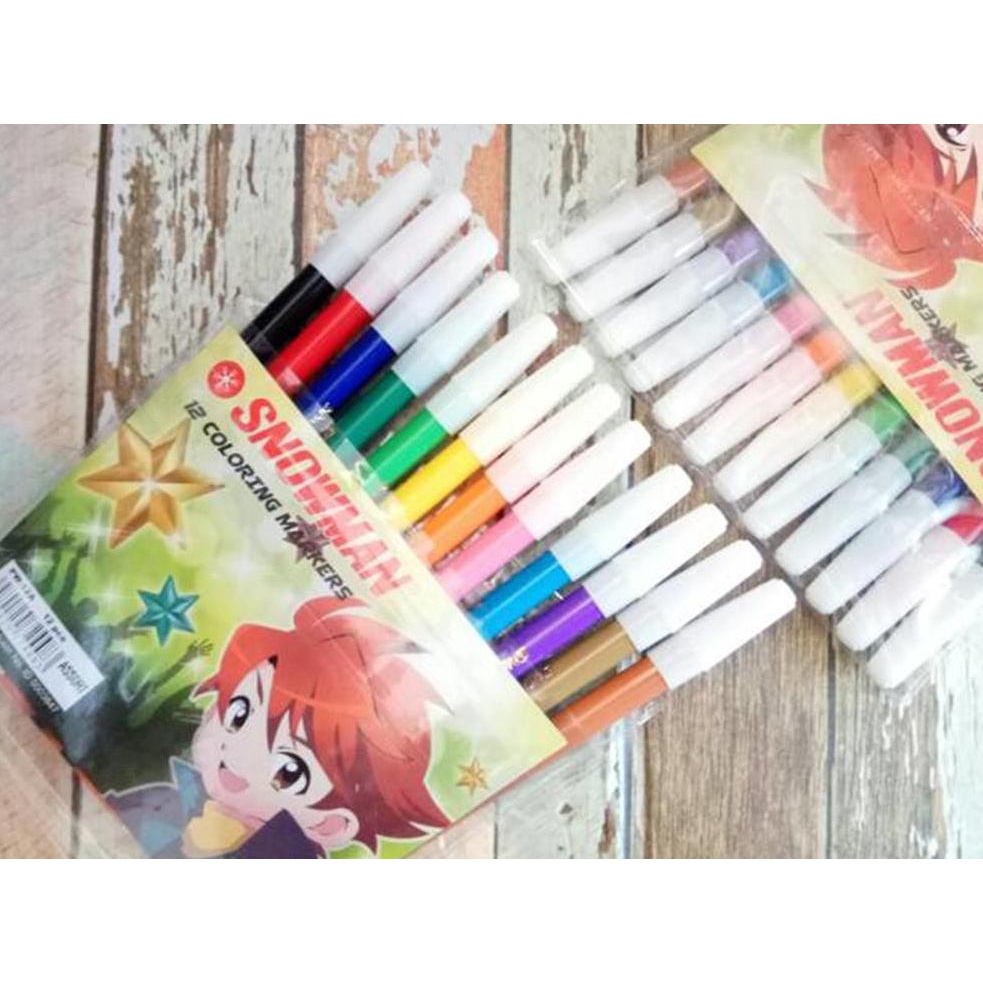 

(J1E7) Spidol 12warna Snowman (12warna) //Premium@product