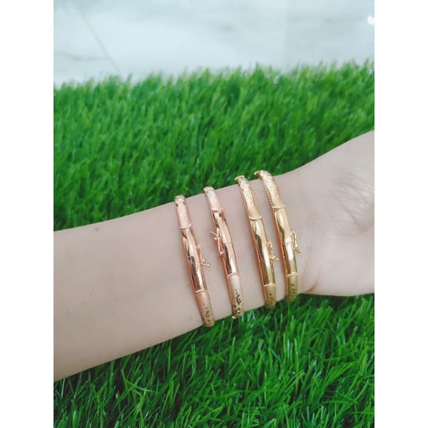 GELANG BANGKOK UKIR +DOVE/ GELANG PERAK ASLI SILVER 925 LAPIS EMAS/ GELANG FASHION WANITA TERBARU