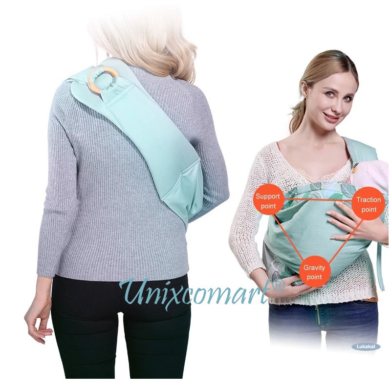 Baby Sling Carrier Dua Fungsi Gendongan Bayi dan Apron Menyusui 2 in 1