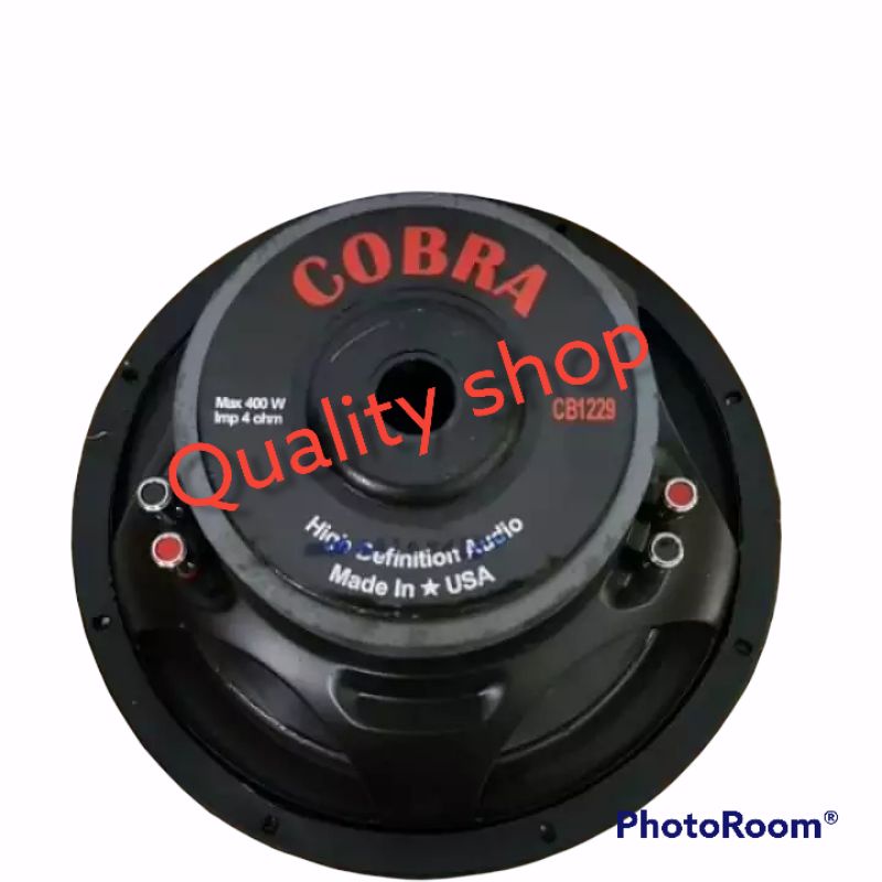 Speaker Subwoofer Cobra Cb1229 Double Coil 12 Inch Cb 1229 - Hitam made in usa