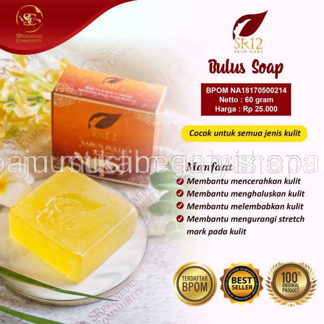 SABUN BULUS HERBAL SR 12 BPOM ! SABUN PENCERAH WAJAH /  BULUS BAR SOAP SR12 ORIGINAL