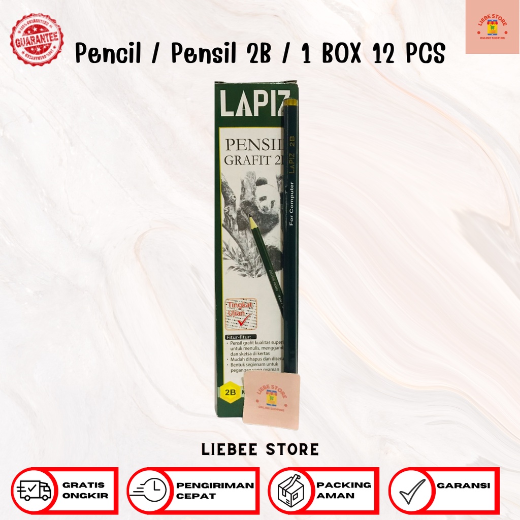 

Pencil / Pensil 2B / 1 BOX 12 PCS
