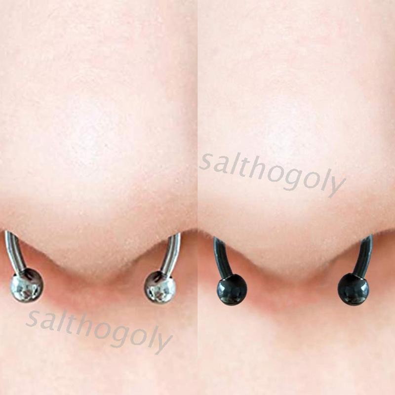 Moonlight&quot; Magnetic Septum Nose Ring Horseshoe Fake Nose Ring Hoop Non-Piercing Jewelry