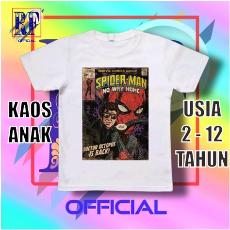 Kaos baju anak SPIDERMAN X DOCTOR OCTOPUS / MARVEL COMIC SUPER HERO AVENGERS t-shirt oversize lokal 
