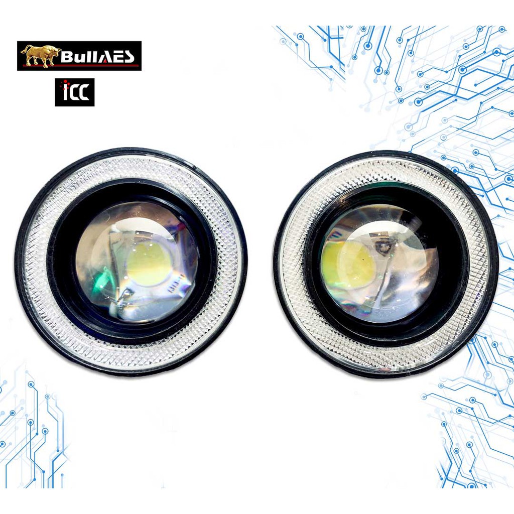 Foglamp Bemper COB Plus Angel Eye 89 MM Universal