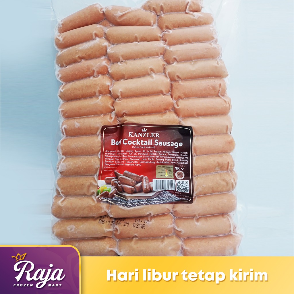 

Kanzler Beef Cocktail Sausages 1kg / Sosis / Frozen Food / Kentang Beku / Makanan Beku