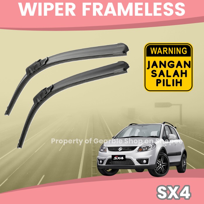WIPER MOBIL SUZUKI SX4 WIPER DEPAN SX4 KARET WIPER KACA MOBIL FRAMELESS SX4 SEPASANG SATU 1 SET