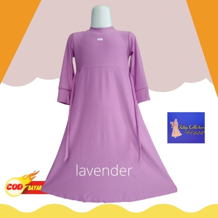 Gamis Jersey Anak 1-2 tahun Baju Muslim Anak Perempuan Gamis Terbaru Polos |By Ratifa collection