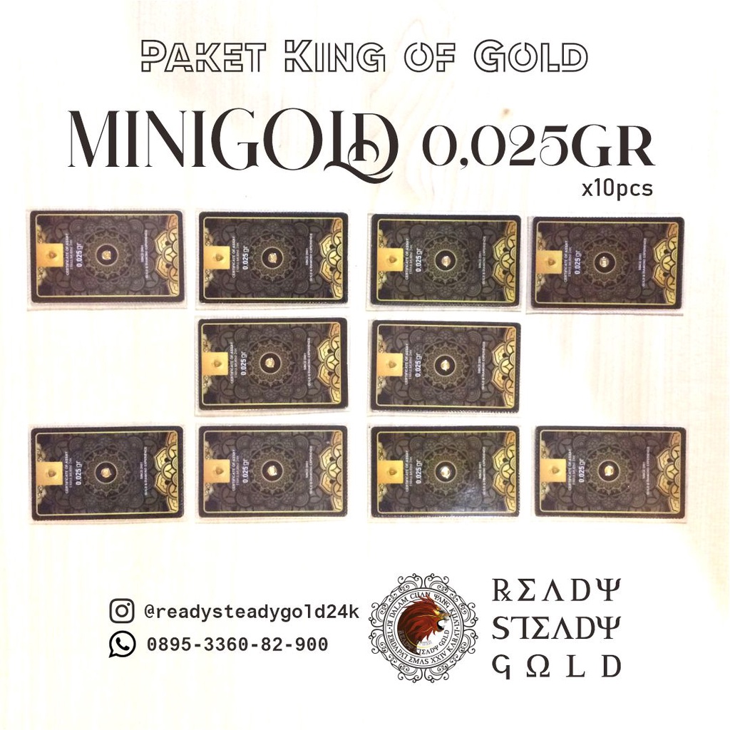 PAKET 0,025gr x 10pcs MINIGOLD EMAS LOGAM MULIA | TERIMA BUYBACK