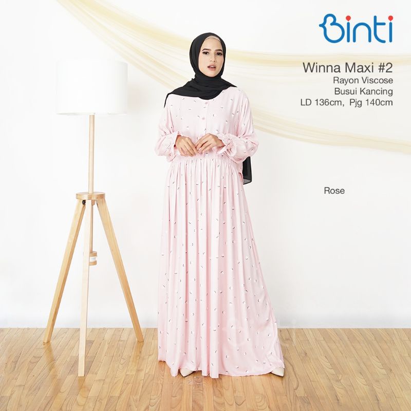 COD ORIGINAL BINTI FLOWER GAMIS JUMBO BIGSIZE LD 130 GEBY ISLAN WINNA KATUN VISCOSE FIT XXXL GAMIS MUSLIM BIGSIZE MOTIF bunga-Winna#2 rose