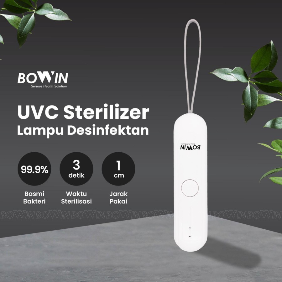 Bowin UV-C Sterilizer (Lampu Cahaya Desinfeksi Bakteri, Virus, Kuman)