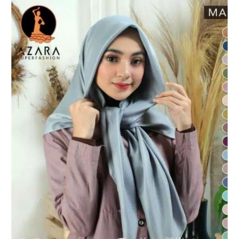 NUR SINAR AZARA LC HIJAB SEGI EMPAT Lacer Cut GLOWING UNTUK PESTA-SILVER BLUE