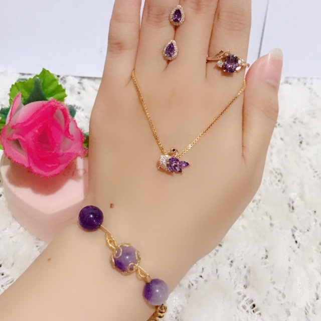 set giok permata giok ungu