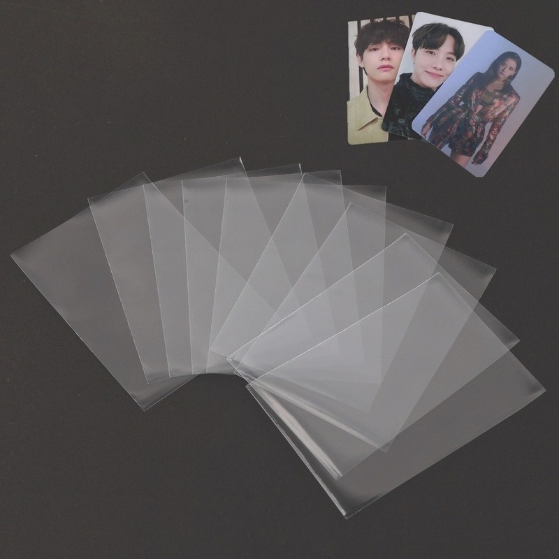 100pcs 64*89mm KPOP Card Sleeves Card Protector TCG Unsealed Game Sleeves DIY Lomo Cards Photocard Pokemon Card